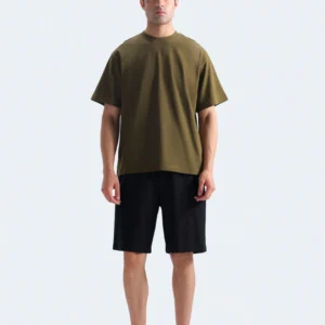 Men's Olive Green Crew Neck T-Shirt